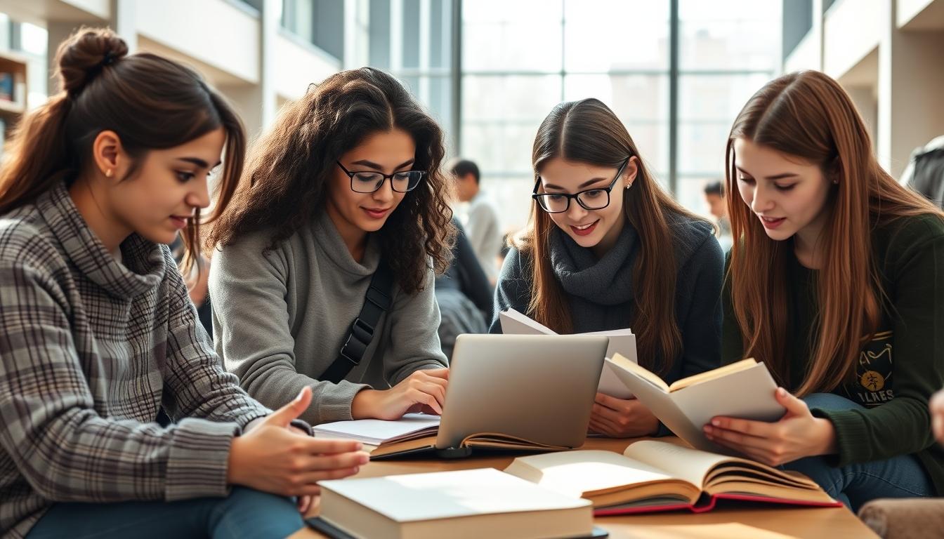 Modern university campus for students